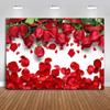 Red Rose Valentine's Day Backdrop for Photography, Wedding, Party 8x6ft