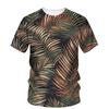 Summer Originality Plant Leaves Graphic T-shirts Trend Casual Personality Fun Printed O-neck Short Sleeve Men's T-shirts
