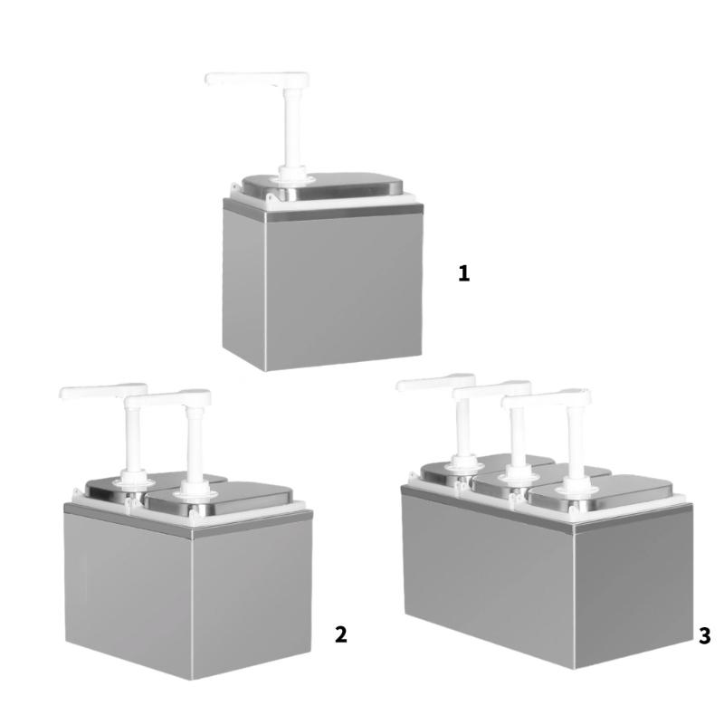 Manual Syrups Squeeze Bottle Durable Stainless Steels Sauce Dispenser Pump Large Capacity For Bar Restaurants Coffee Shop