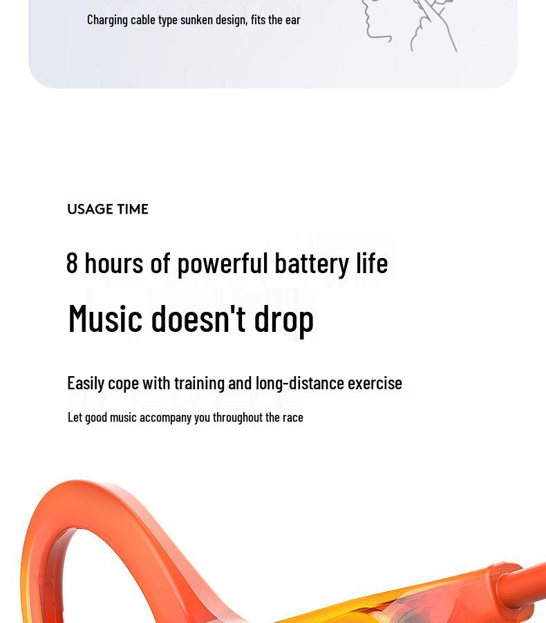 Shangying Open-Ear Bluetooth Bone Conduction Waterproof Earphones - True Wireless, Noise Cancelling, Ideal for Running & Fitness.