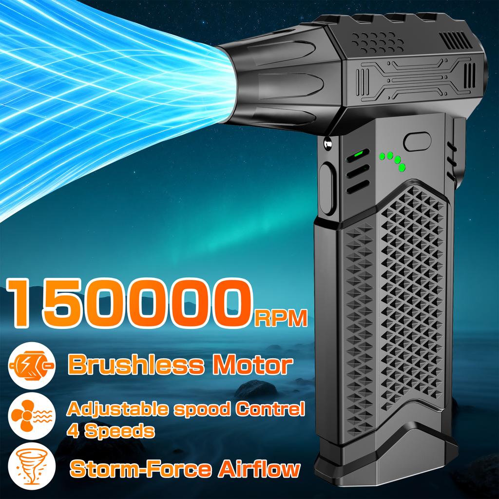 Turbo Fan For Car RV Truck Trailer Blowing Snow Electric Air Duster Blow And Suction 2 in 1 Violent Jet Fan Cleaning Blower Tool
