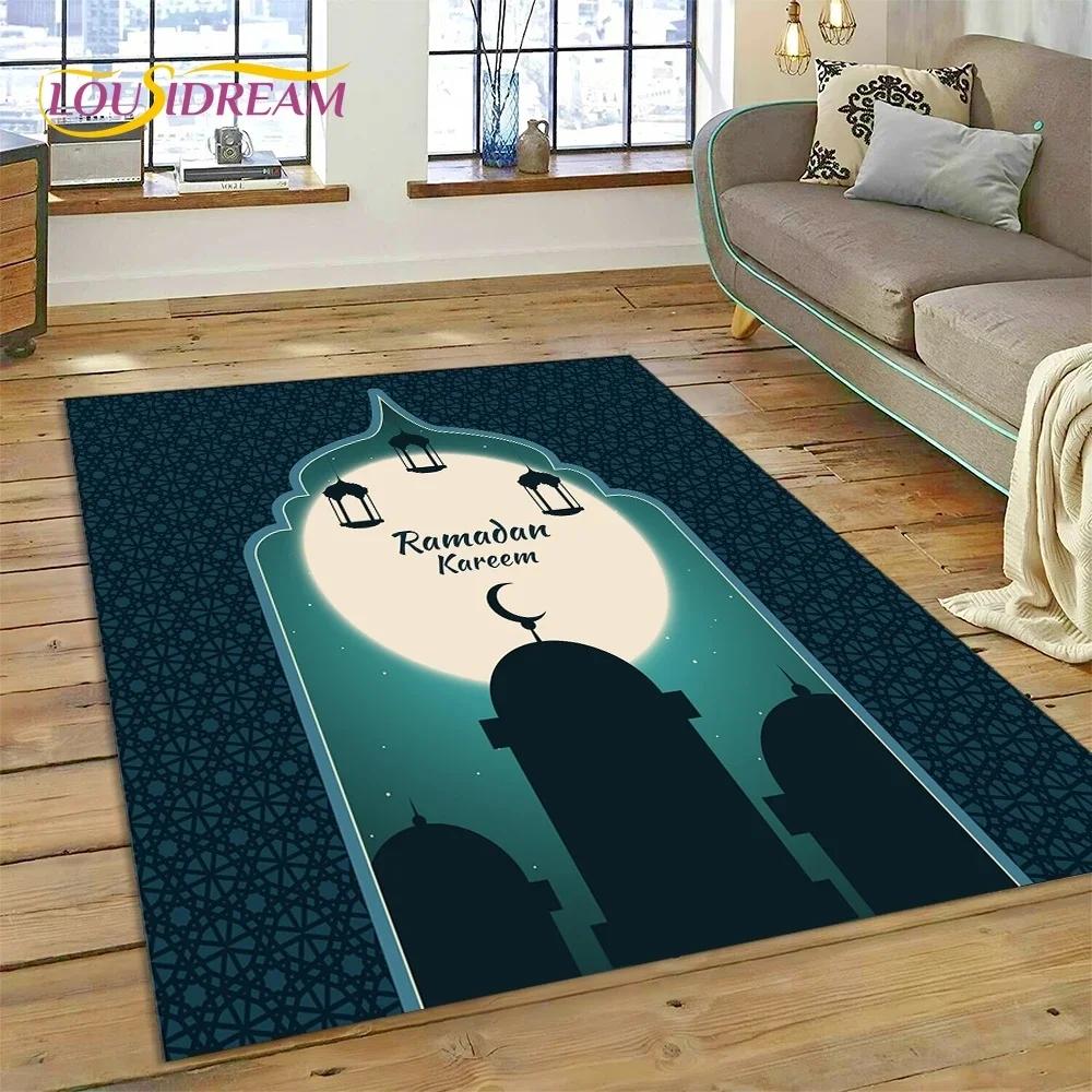 Muslim Islam Prayer Kneeling Poly Mats Mandala Carpet Rug for Bedroom Living Room Home Sofa Decoration,Large Decor Floor Mat