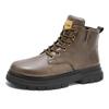 Autumn Shoes High-top Martin Boots British Retro Shoes Platform Non-slip Outdoor Casual Short Boots Leather Shoes