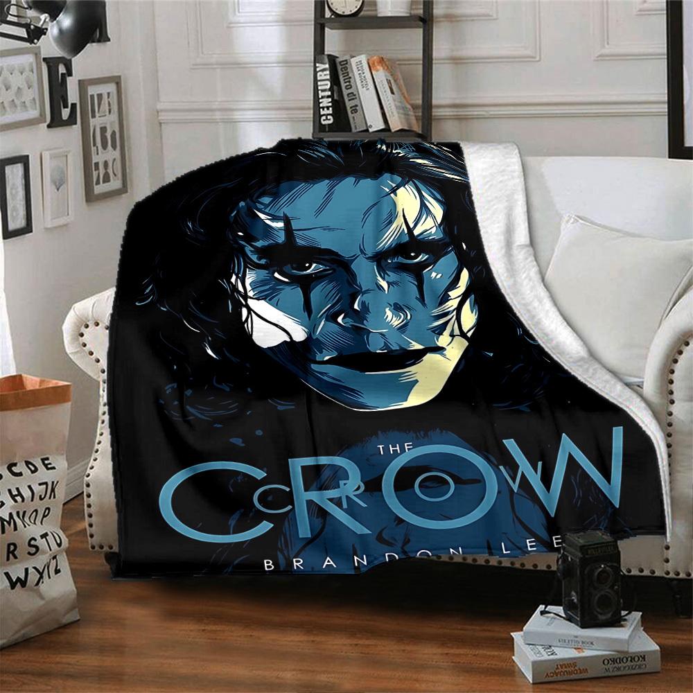 1pc Crow Brandon Lee Throw Blanket Soft Flannel, Cozy All Season Polyester Perfect for Home, Office