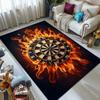 1PC Flaming dartboard with darts Print Carpet for Living Room Bedroom Sofa Home Decor Rus Non-slip Floor Mat Luxury Gift