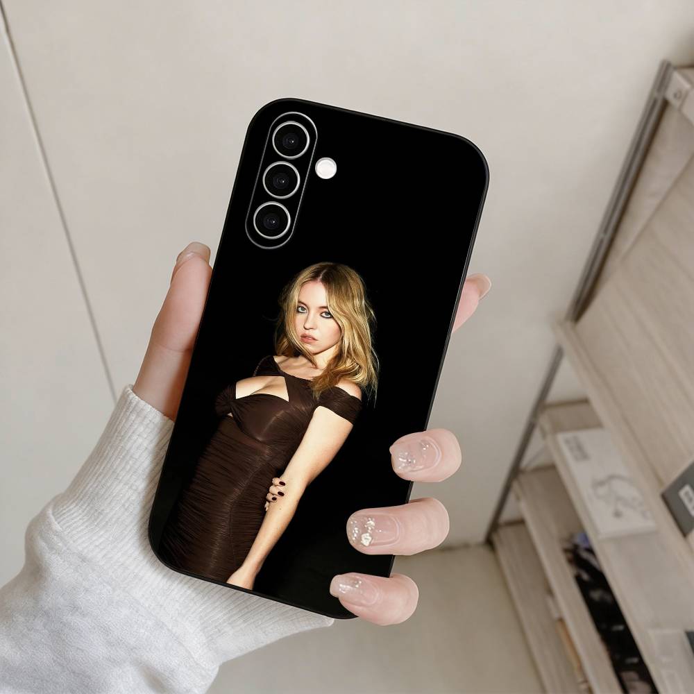 Sydney Sweeney Phone Case For Samsung Galaxy A73,A72,A71,A70,A53,A52,A51,Others Soft Black Cover