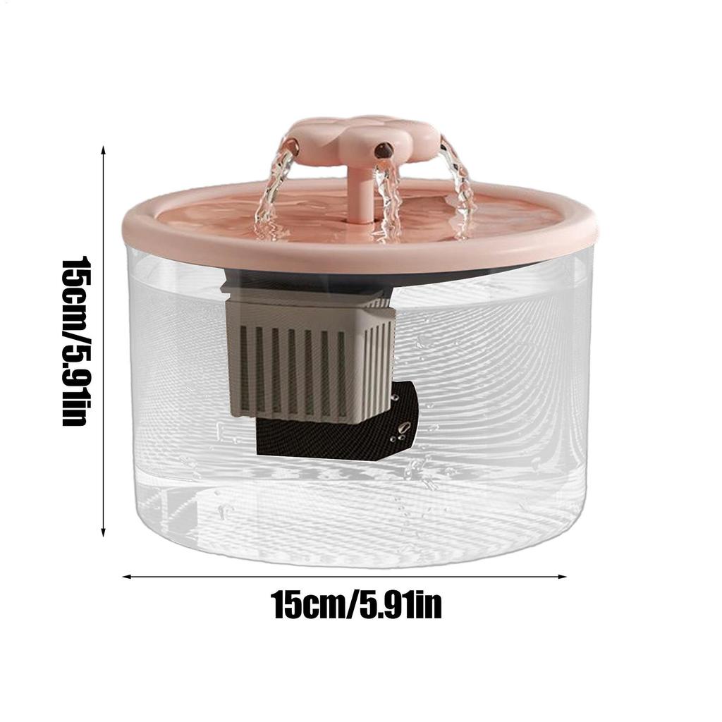 1.2L Pet Water Fountain, Automatic Quiet Cat Dog Water Dispenser with Filter, Drinking Bowl for Home Kitchen Living Room Bedroom