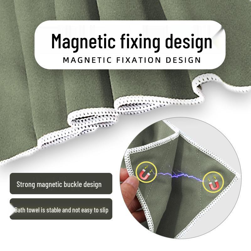 Magnetic Quick-Dry Microfiber Sports Beach Towel