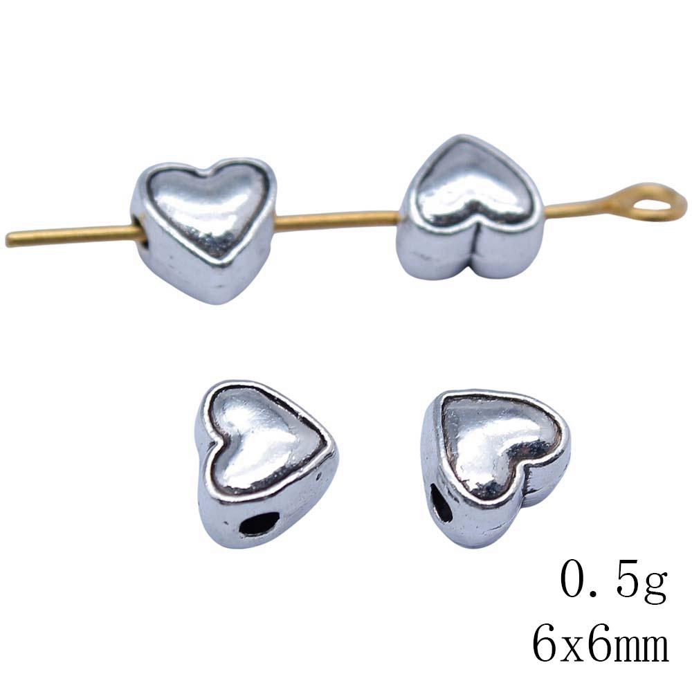Heart Loose Beads For Valentine Bracelet Necklace DIY Vintage Jewelry Making Supplies For Charm