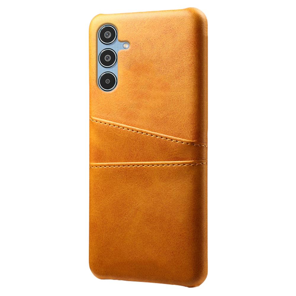 For Samsung Galaxy M35 5G Case Dual Card Slots PU Leather+Hard PC Phone Cover