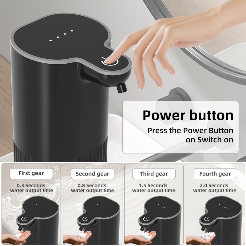 360ML Light Display 4-Gears Adjustable Foam/Gel IPX5 Waterproof Induction Infrared Electric Automatic Smart Sense Soap Dispenser