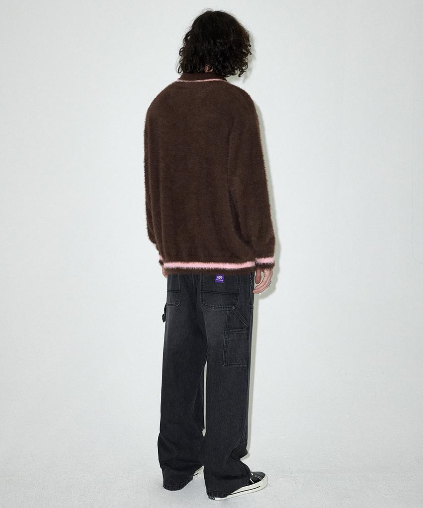 MAHAGRID Hairy Collar Knit Brown(Mg2Efmk642A)