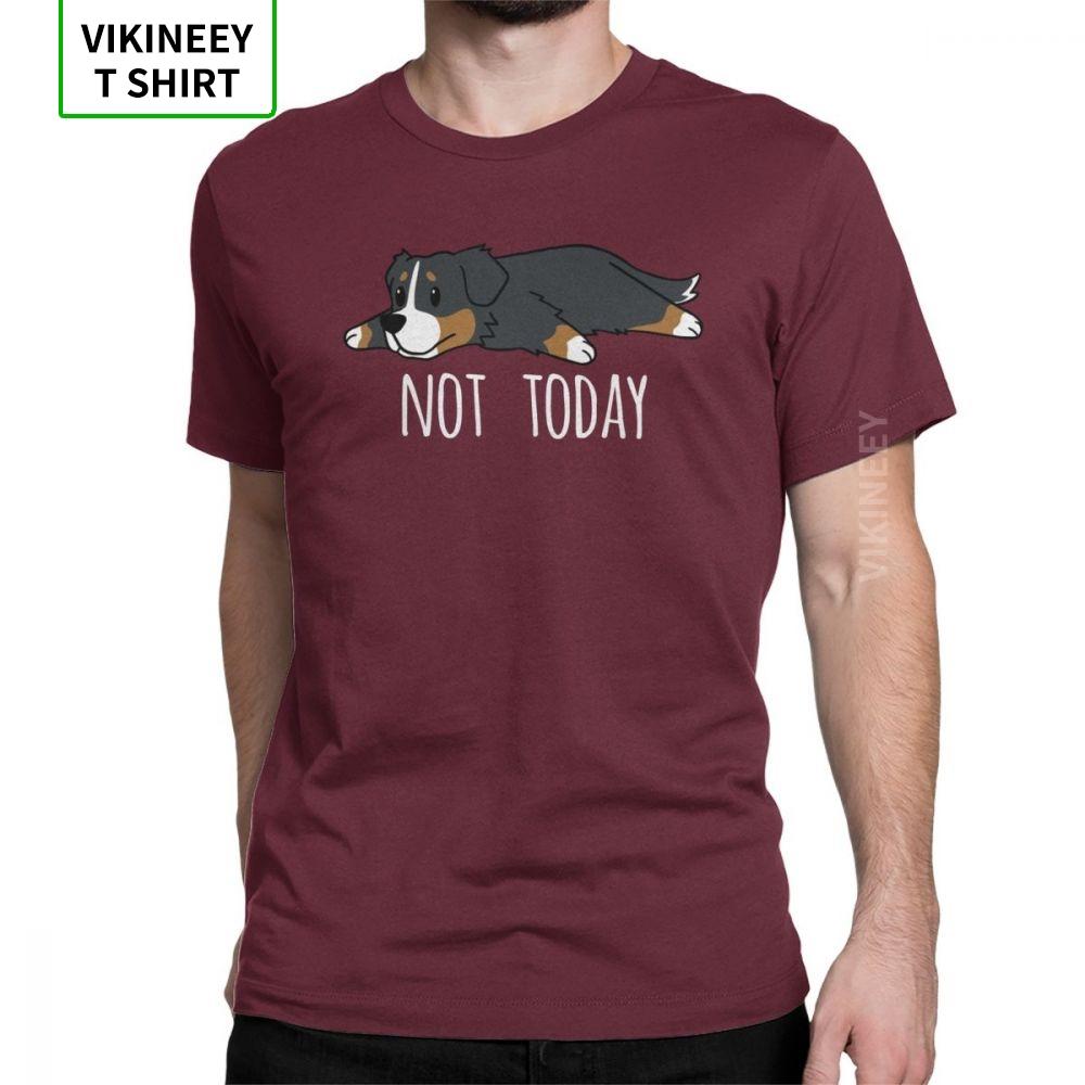 Unisexs Funny Not Today Bernese Mountain Dog Tshirts Vintage Crewneck Short Sleeve Clothes 100 Cotton Tees Original T Shirt