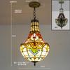New European-style Restaurant Chandelier Aisle Club KTV Villa Decoration Creative Retro Glass Staircase Corner Lamp