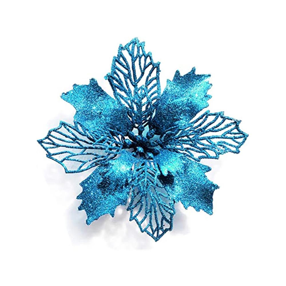 5/10 Stück Weihnachtsdekoration Künstliche Blumen 11CM Weihnachtsbaum Anhänger Ornamente für Heimdeko Navidad Neujahr 2026 Girlande