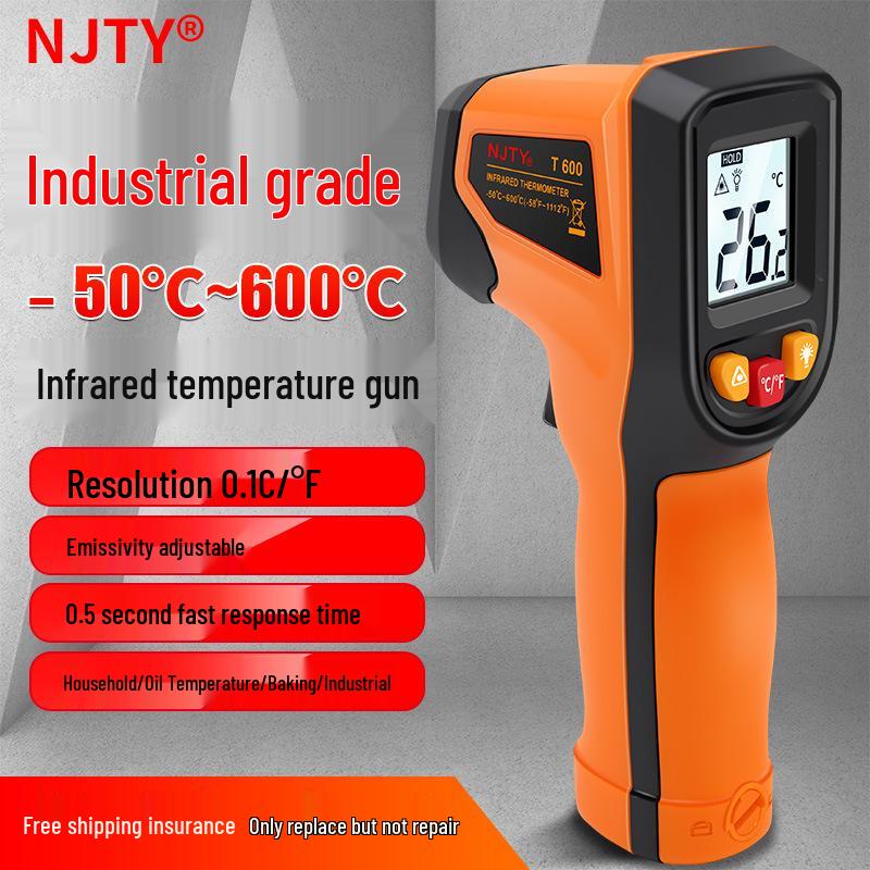 

Высокоточный инфракрасный термометр Tianyu T600 для кухни, выпечки, промышленности, использования с маслом и водой T600A (Adjustable)