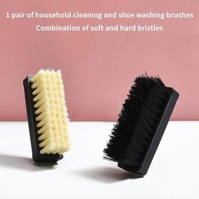 New 1 Pair Of Nylon Shoe Brushes, With Soft And Hard Bristles Suitable For Deep Cleaning, A Durable Household Shoe Care Tool.