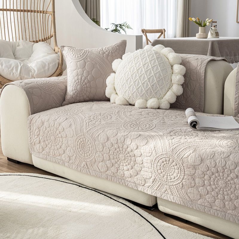 

Хлопковая нескользящая накладка в скандинавском стиле, ткань для чехла на диван Moni-beige 45*45cm pillow case (excluding core)