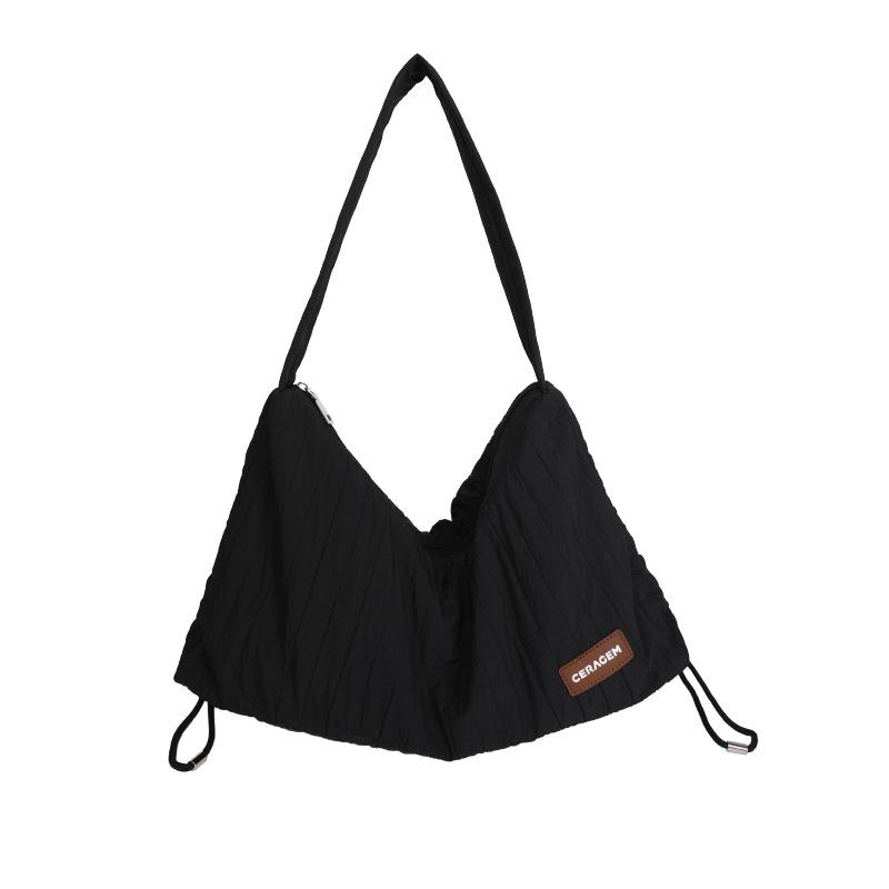 

Wrinkled Armpit Bag, Fashionable Commuting Handbag, Casual Shoulder Dumpling Bag, Available in Six Colors чёрный