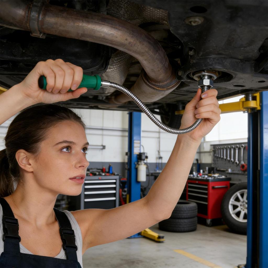 Flexible Magnetic Pickup Tool with Strong Suction Rod Bendable for Auto Repair/Sink Drain & Multi-Purpose for Car Maintenance