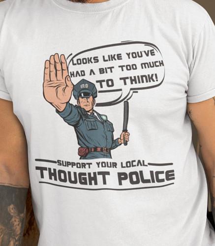 George ORWELL Thought Police Shirt 1984 Big Brother Free Speech Censorship Tee