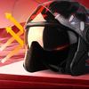 Lishi 501 Dual-Lens Motorcycle Helmet with LED Tail Light