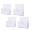 4PCS Adhesive Shower Rod Holder Acrylic Cartoon Style Wall Mount Shower Curtain Rod Bracket for Bathroom Room Divider