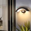 Moon-Shaped Wall Light with Motion Sensor 18W 2160LM Waterproof LED Porch Lamp for Garden Patio Garage Modern Exterior Lighting for House