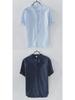 Men's Retro Japanese Linen White Lapel Short Sleeve Shirt