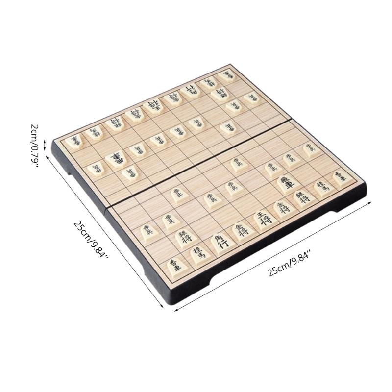Portable Board Game: Foldable Magnetic Japanese Shogi,A Strategic Family & Party Game, Ideal for Gatherings and Travel