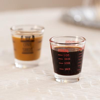 Scale Coffee  Cup Shot Glass, BPA-Free Premium Liquid Heavy Glass, Espresso Measuring Cups, Glass Measuring Baking Cups