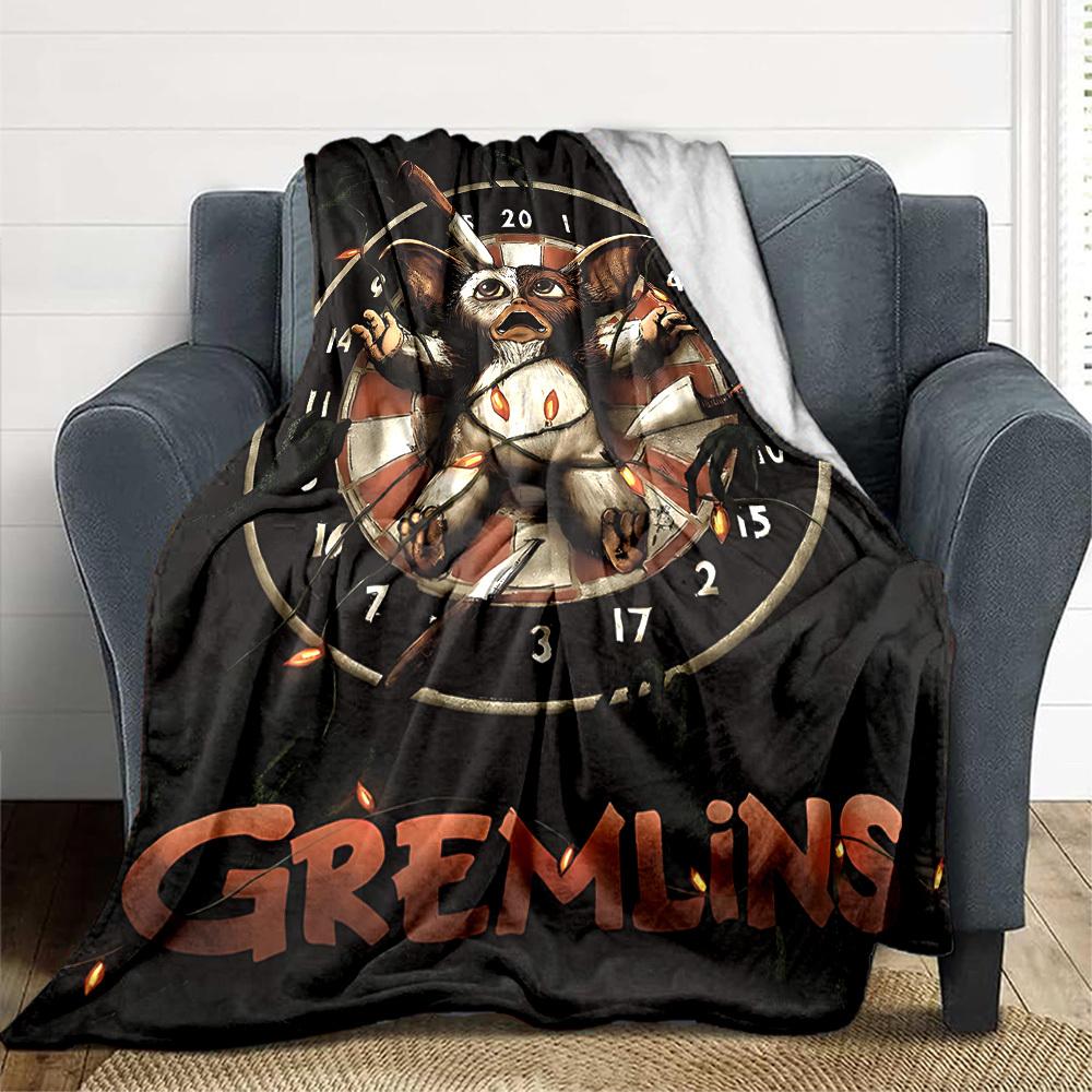 

1 шт. Плед Gremlins Легкий фланелевый плед для дивана, кровати, путешествий, кемпинга, гостиной, офиса, дивана, кресла и кровати 80x120cm