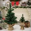 Adorable Mini Christmas Tree With Burlap Design For Festive Holiday Decor 30cm