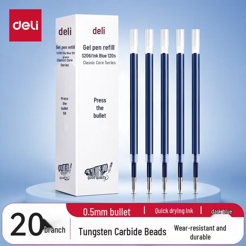 Deli S01 Retractable Gel Pen Refill 0.5mm