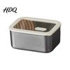 Heavy Duty Metal Storage Tins 304 Stainless Steel Food Containers with Glass Lids Leakproof Bento Lunch Box Leak Proof Kitchen Organizers Set,