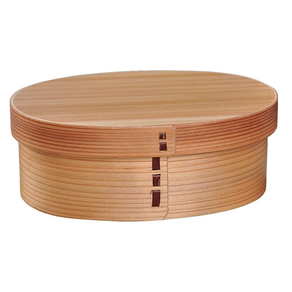 

NITIUMI Bento Magewappa Round Bento Natural Wood and Medium with Perfect for and Unisex Box, (Large Box), Lacquerware, Size, Dividers,