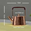 Kupfer Teekanne Wasserkocher Kung Fu Tee für Outdoor Wandern Restaurant