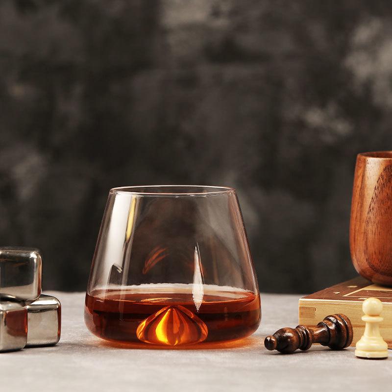 New Concave Bottom Vortex Whiskey Smelling Ice Rock Glass Der Whisky Becher XO Brandy Snifter Beer Red Wine Glasses Whisky Cup