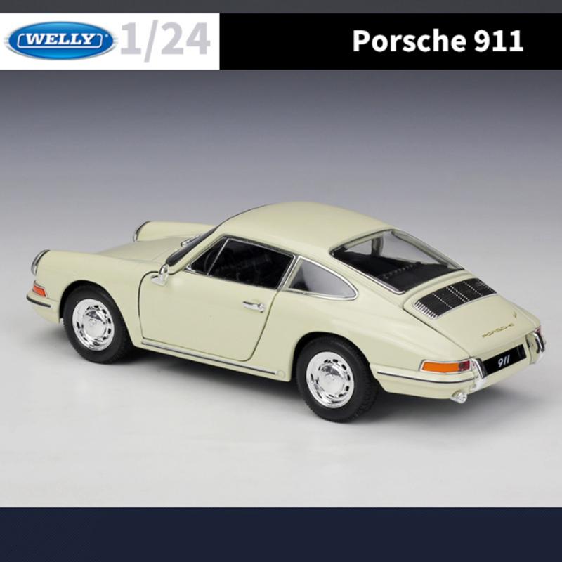 WELLY 1/24 1964 Porsche 911 Alloy Classic Sports Car Model Diecasts Metal Vehicles Car Model Simulation Collection Kids Toy Gift