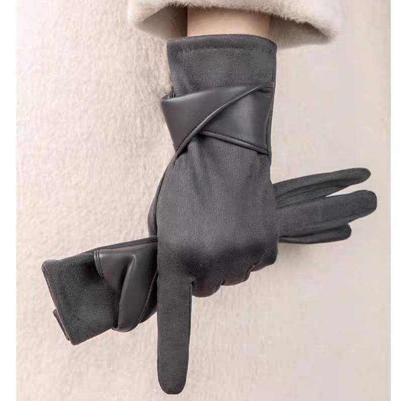 Women's Wool Lined Fleece Gloves For Winter Warmth