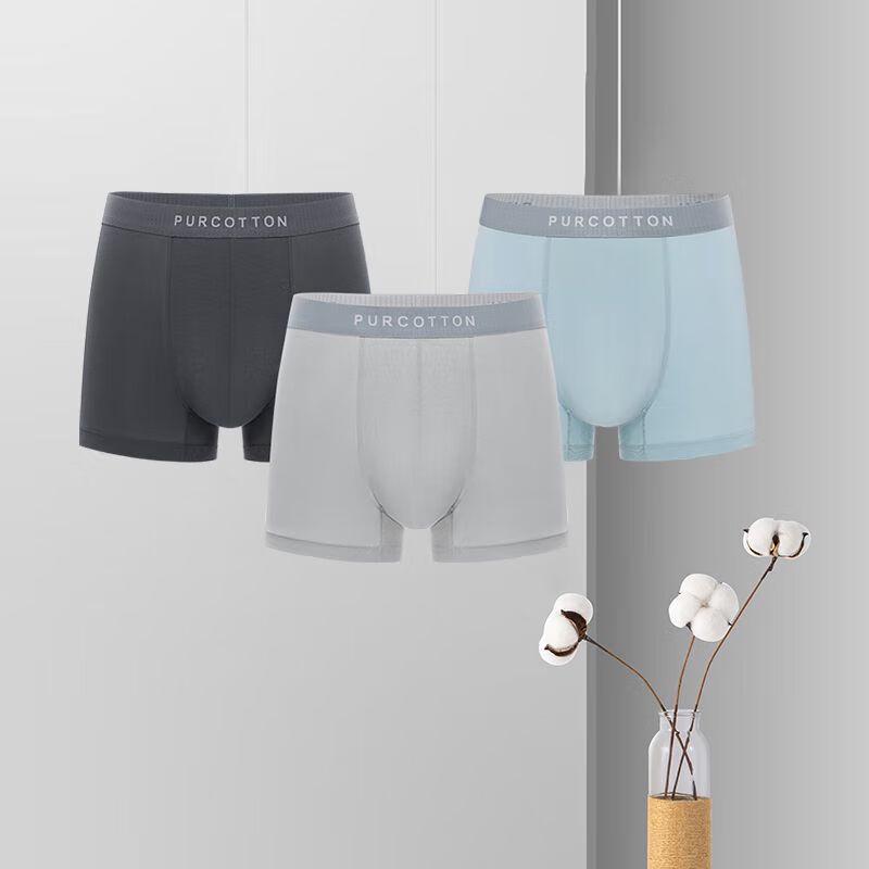 PurCotton Men's Ultra-Breathable 60-count Antibacterial Cotton Underwear