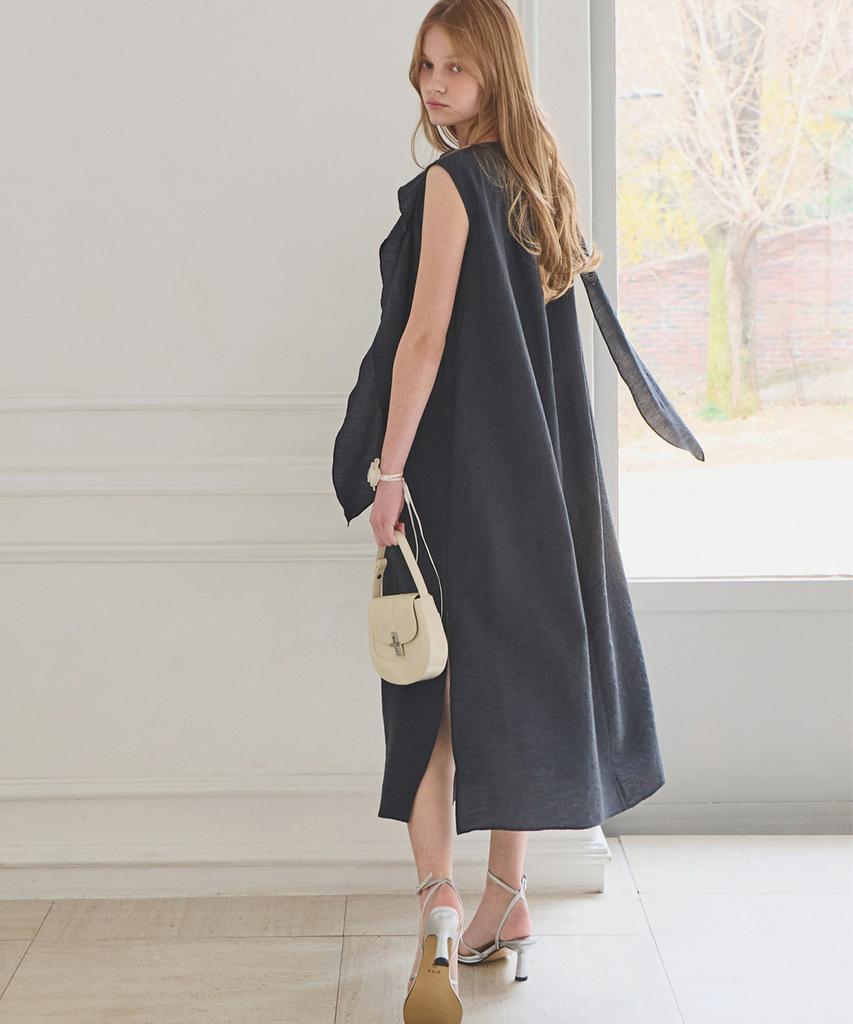 Slow Lolly Drape Layered Sleeveless Dress_2 Colors
