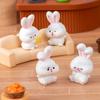 Cute Mini Rabbit Doll Figurines Miniature Ornament Cartoon Bunny Micro Landscape Decoration Crafts Car Interior Accessories Gift