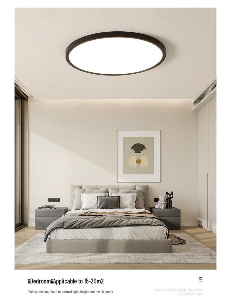 Modern Minimalist Round Ceiling Light for Bedroom and Study