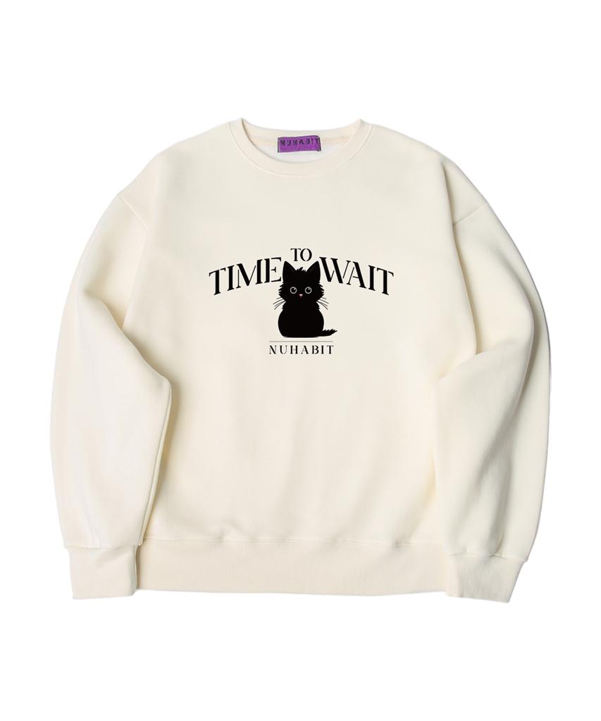 NUHABIT N/H Time To Wait Oversized Fleece-Lined Sweatshirt_Ivory (Gom4-3Nh1188)