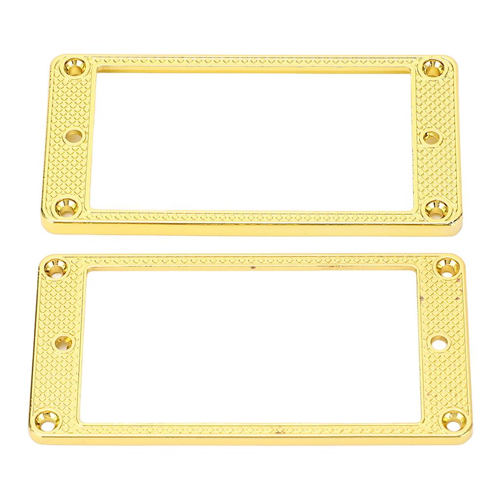 2Pcs Electric Guitar Pickup Frame Metal Bridge Neck Humbucker Pickup Cover for LP Gold