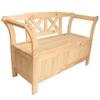 KADAX Gartenbank Holz Parkbank mit Rückenlehne Terrasse mit Truhe