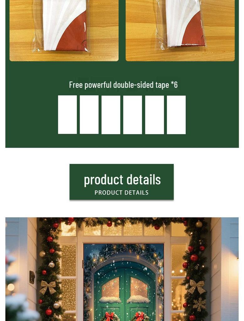 Cross-Border JIT Christmas Door Hanging Tapestry: Festive Decoration for Party and Room