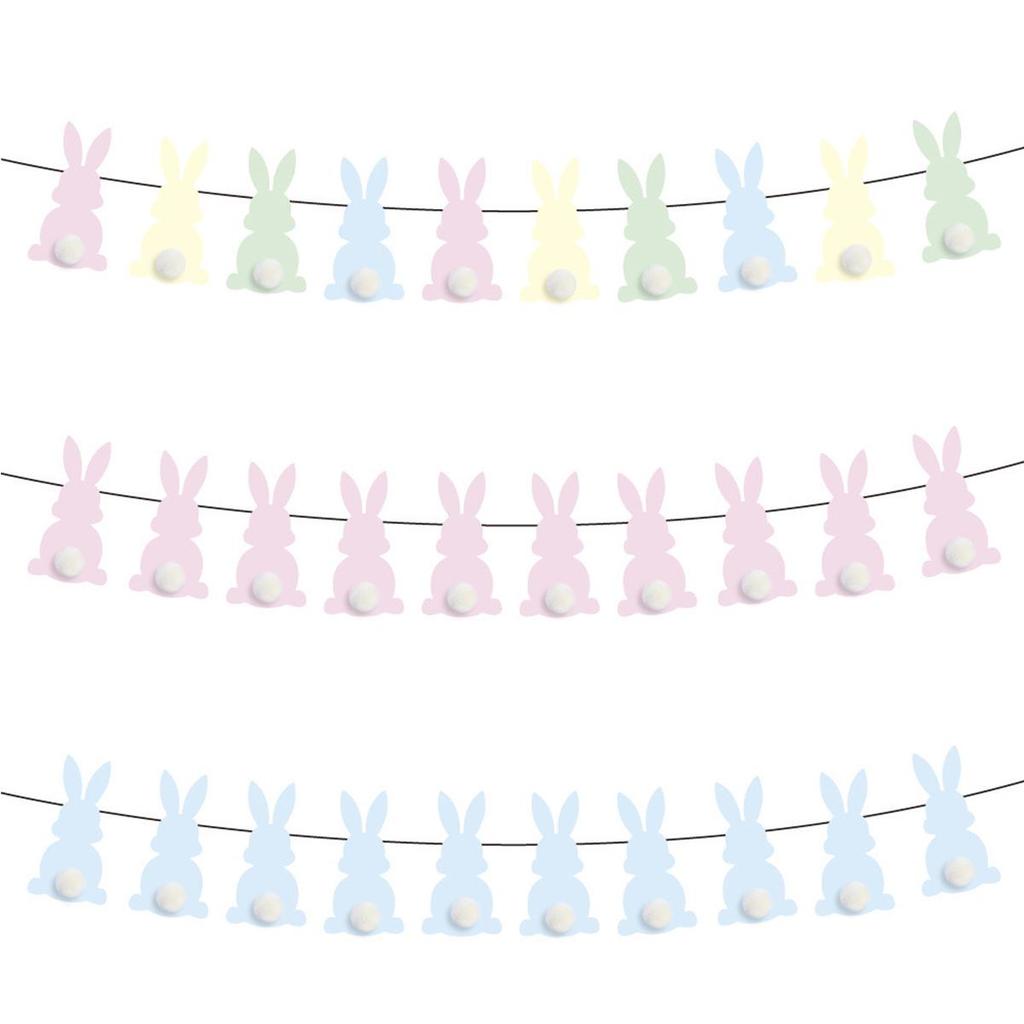 Easter Bunny & Carrot Themed Cake Decoration Banner