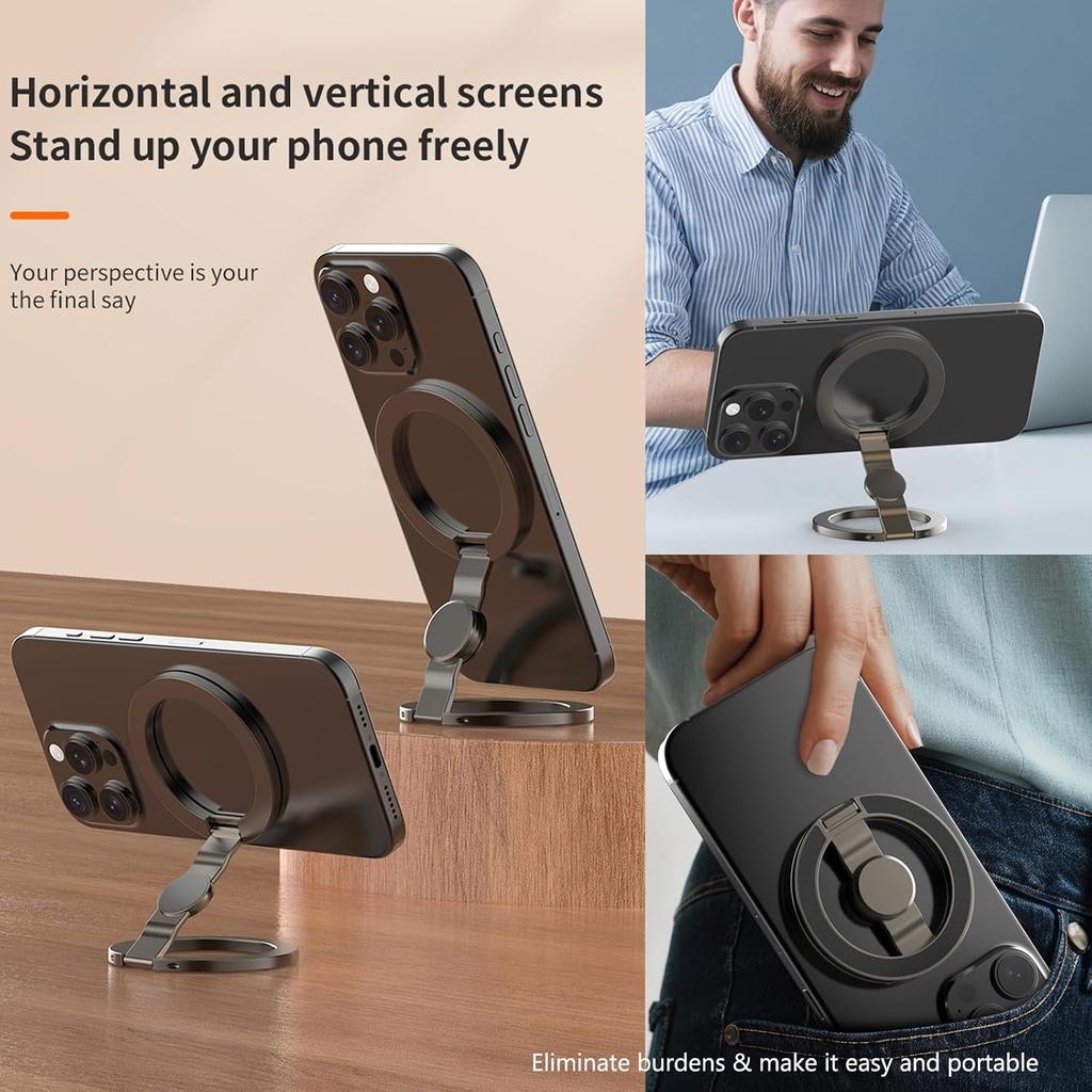 Magnetic Phone Stand Fidget Spinner, Dual Sided Magnet Rings Phone Holder
